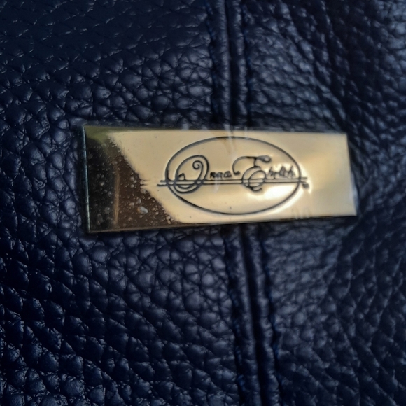 EUC ONNA EHRLICH Tassel Violet Royal Blue Leather Top Handle Satchel Crossbody - Picture 7 of 11